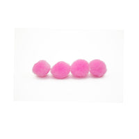 0.75 inch Pink Mini Craft Pom Poms 100 Pieces - artcovecrafts.com