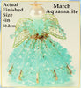 March Birthstone Angel Christmas Ornament Kit - artcovecrafts.com