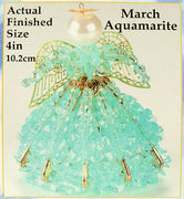 March Birthstone Angel Christmas Ornament Kit - artcovecrafts.com