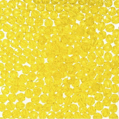 4mm Transparent Acid Dark Yellow Faceted Beads 1,000 Pieces - artcovecrafts.com