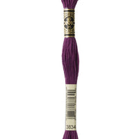 DMC 6 Strand Embroidery Floss Cotton Thread 3834 Dark Grape 8.7 Yards 1 Skein