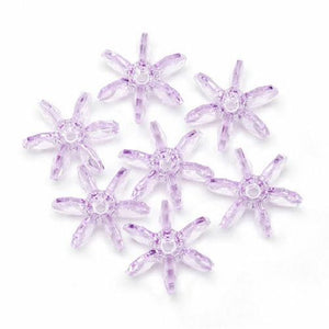 10mm Transparent Light Purple Amethyst Starflake Beads 500 Pieces - artcovecrafts.com