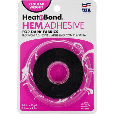 HeatnBond Hem Iron-On Adhesive for Dark Fabrics 0.375