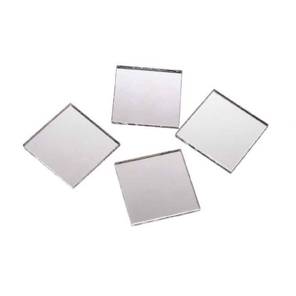2 inch Glass Craft Small Square Mirrors Bulk 48 Pieces Square Mosaic Mirror Tiles - artcovecrafts.com