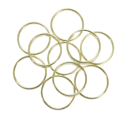 2 Inch Gold Metal Ring Bulk Pack 10 Pieces