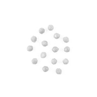 8mm Faceted Plastic Beads Opague White Bulk 1,000 Pieces - artcovecrafts.com