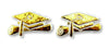Small Mini Plastic Graduation Cap Sign Charm Capia Pieces for Party Favors White/Gold 144 Pieces - artcovecrafts.com