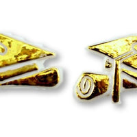 Small Mini Plastic Graduation Cap Sign Charm Capia Pieces for Party Favors White/Gold 144 Pieces - artcovecrafts.com