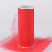 Red Tulle 6 inch Roll 25 Yards - artcovecrafts.com