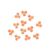 11 mm Acrylic Orange Tri Beads Bulk 1,000 Pieces - artcovecrafts.com