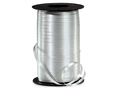 Silver Curling Ribbon 500 Yard Roll 3/16 Inch Wide. - artcovecrafts.com