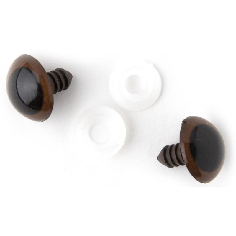 18mm Plastic Brown Animal Safety Eyes for Stuffed Animals 2 Pieces