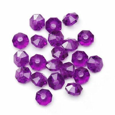 6mm Transparent Dark Purple Amethyst Rondelle Faceted Beads 480 Pieces - artcovecrafts.com