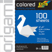 Folia Solid Origami Paper White 6x6 inch 100 Sheets
