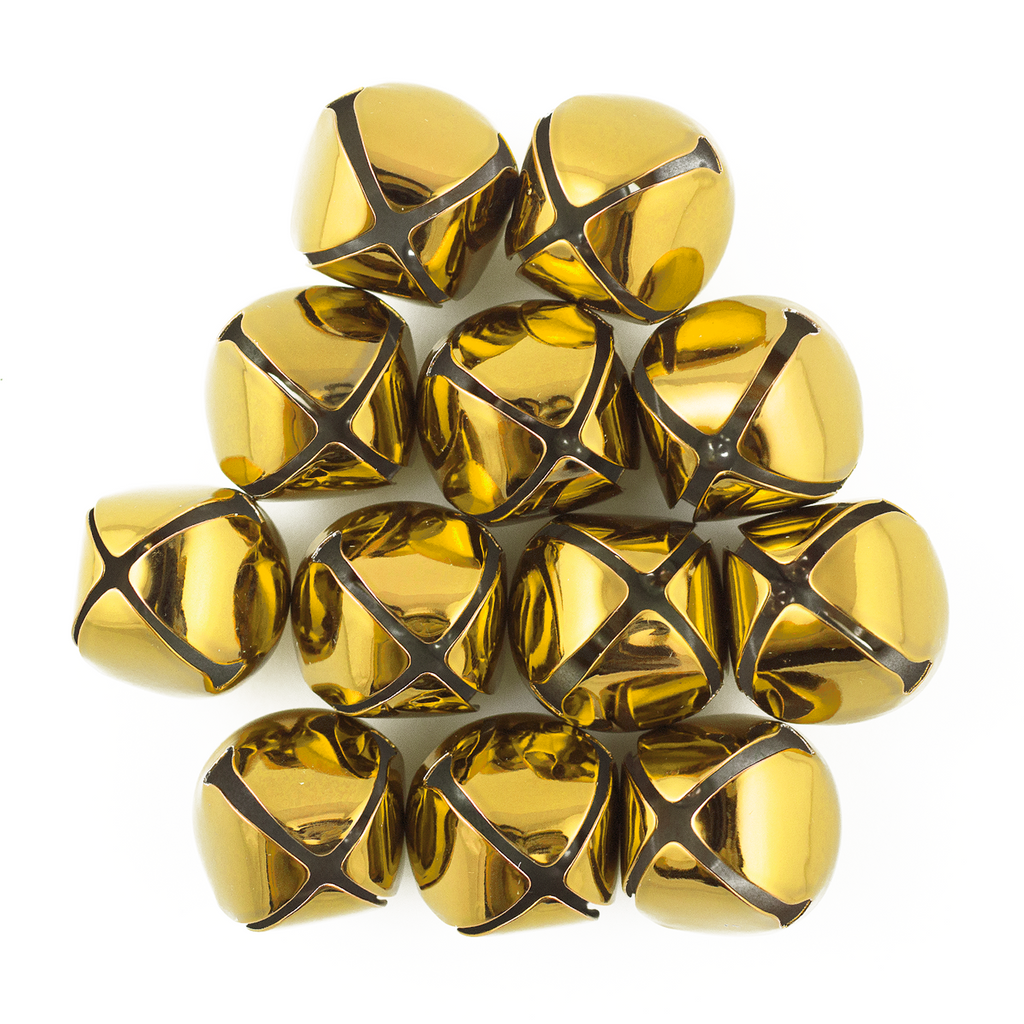  OIIKI Small Jingle Bells for Crafts 400pcs, Metal Gold