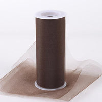 Brown Tulle 6 inch Roll 25 Yards - artcovecrafts.com
