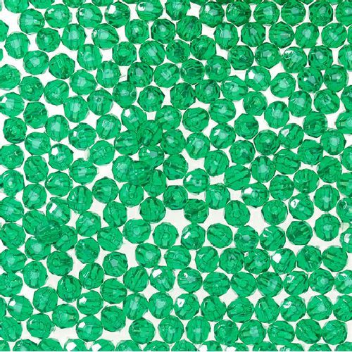 10mm Transparent Christmas Green Faceted Beads 144 Pieces - artcovecrafts.com