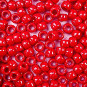 9mm Opague Red Pony Beads Bulk 1,000 Pieces