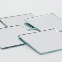2 Inch Glass Craft Mini Square Mirrors 12 Pieces Square Mosaic Mirror Tiles - artcovecrafts.com
