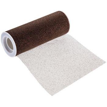 Brown Glitter Tulle Roll 6 inch by 10 Yards