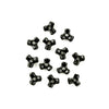 11 mm Acrylic Solid Black Tri Beads Bulk 1000 Pieces - artcovecrafts.com
