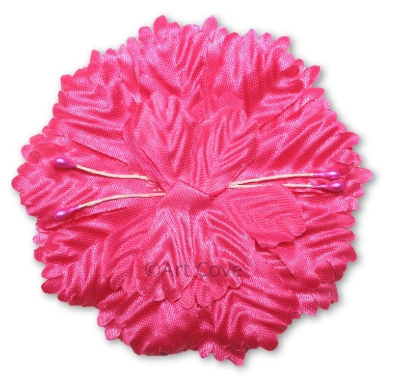 Fuchsia Capia Flowers Flat Carnation Capia Base for Corsages 12 Pieces - artcovecrafts.com