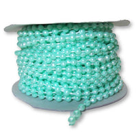 4mm Mint Green Plastic Fused Pearls Garland Strands for Decorating & Crafts 24 Yards - artcovecrafts.com