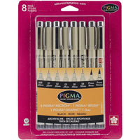 Micron Pigma Pens Black 8 Piece Set 30067