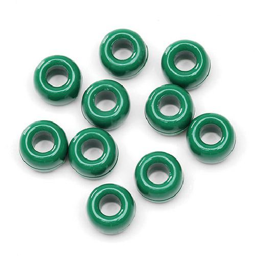 9mm Opaque Green Pony Beads Bulk 1,000 Pieces - artcovecrafts.com