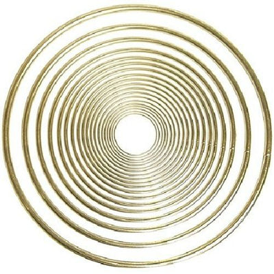 12 Inch Gold Large Metal Craft Ring 1 Piece - artcovecrafts.com
