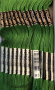 DMC 6 Strand Embroidery Floss Cotton Thread Bulk 905 Dk Parrot Green 8.7 Yards 12 Skeins