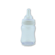 4.25 Fillable Plastic Mini Baby Bottles White Cap 12 Pieces Baby Shower Shower Favors - artcovecrafts.com