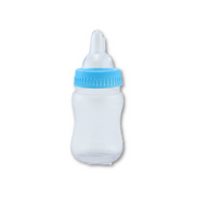 4.25 inch Fillable Plastic Mini Baby Bottles Blue Cap 12 Pieces Baby Shower Shower Favors - artcovecrafts.com