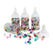 4.25 inch Fillable Plastic Mini Baby Bottles Bulk White Cap 24 Pieces Baby Shower Shower Favors