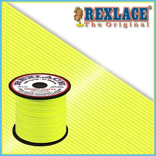 Neon Yellow Plastic Rexlace 100 Yard Roll - artcovecrafts.com