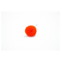 0.75 inch Orange Mini Craft Pom Poms 100 Pieces - artcovecrafts.com