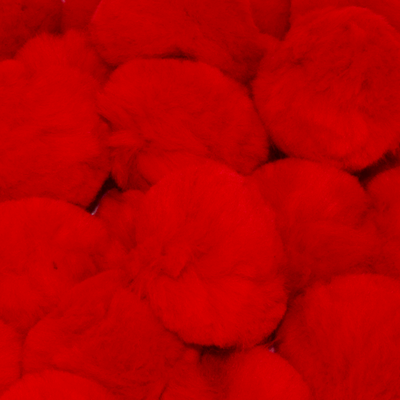 2.5 Inch Red Large Craft Pom Poms - artcovecrafts.com