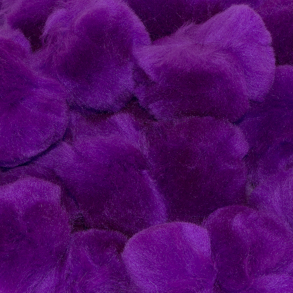 Faux Fur Brown/purple Pom Poms, Single, Bulk Order 5 or 10 Poms
