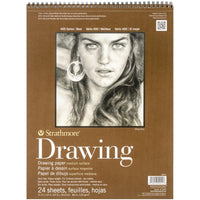 11 x 14 Inch Strathmore 400 Series Drawing Paper Spiral Pad 24 Sheets