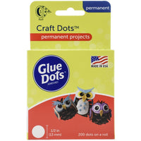 0.5 inch Glue Dots Craft Dot Roll 200 Clear Dots