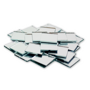 1 inch Small Mini Square Craft Mirror 25 Pieces Mirror Mosaic Tiles - artcovecrafts.com