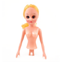 8 inch Plastic Craft Doll - Pillow Doll- Half Body Blonde Hair 1 Piece - artcovecrafts.com