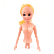 8 inch Plastic Craft Doll - Pillow Doll- Half Body Blonde Hair 1 Piece - artcovecrafts.com