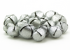 Glitter Silver Small Craft Jingle Bells Assorted Sizes 18 Pieces - artcovecrafts.com
