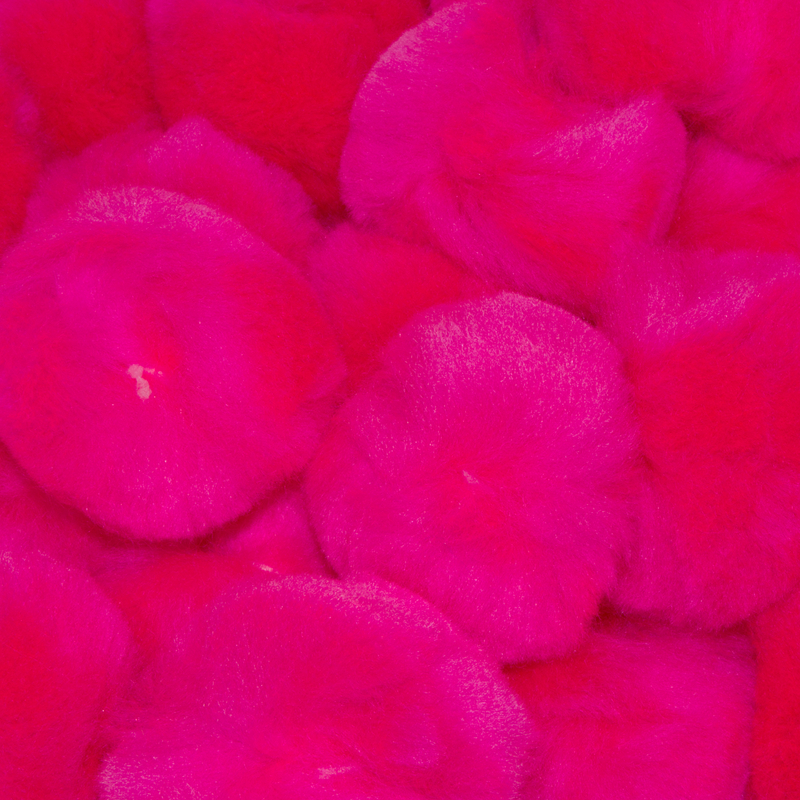 1.5 inch Red Craft Pom Poms 50 Pieces
