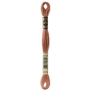 DMC 6 Strand Embroidery Floss Cotton Thread 3773 Medium Desert Sand 8.7 Yards 1 Skein