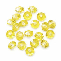 6mm Transparent Sun Gold Rondelle Faceted Beads 480 Pieces - artcovecrafts.com