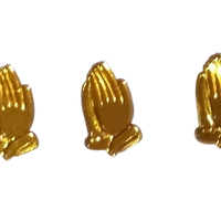 Gold Acrylic Praying Hands Acrylic Charms Capias 24 Pieces