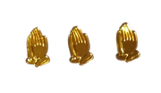 Gold Acrylic Praying Hands Acrylic Charms Capias 24 Pieces