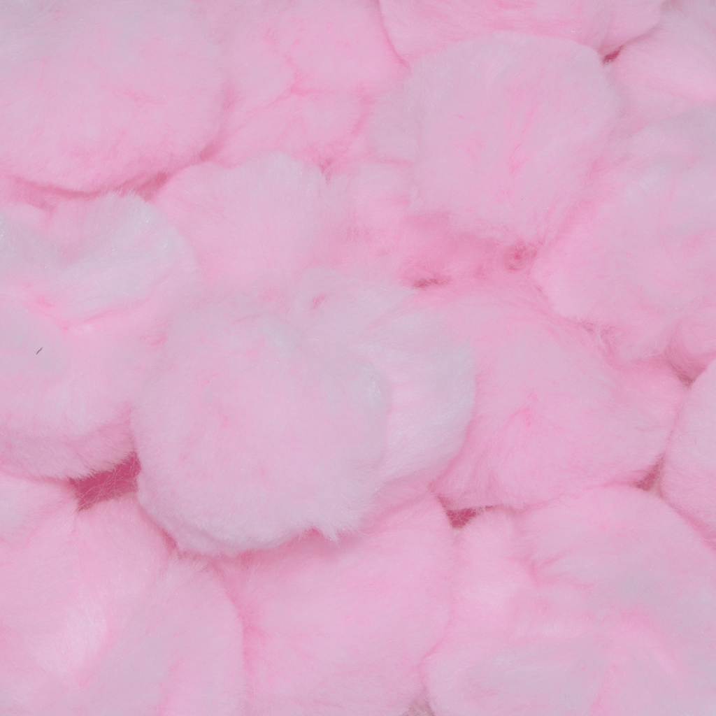 2 Inch Light Pink Craft Pom Poms 25 Pieces - artcovecrafts.com